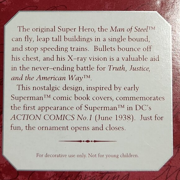 NIB - Vintage Hallmark Superman Tin Lunchbox Commemorative Edition - 1998 - Picture 8 of 14